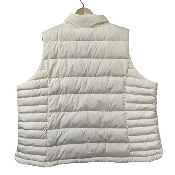 Lands' End Vest Down Filled Quilted Size 3X White Packable Hiking Outdoor Womens - Picture 2 of 7